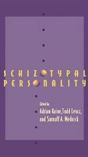 Tapa de Schizotypal personality