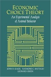 Tapa de Economic choice theory