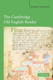 Tapa de The Cambridge Old English reader