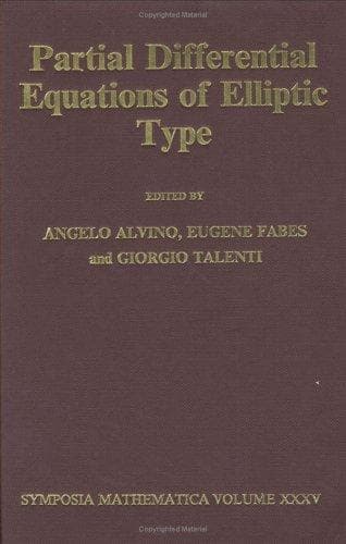 Tapa de Partial Differential Equations of Elliptic Type (Symposia Mathematica)