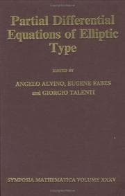Tapa de Partial differential equations of elliptic type
