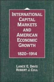Tapa de International capital markets and American economic growth, 1820-1914