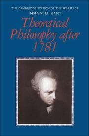 Tapa de Theoretical Philosophy after 1781