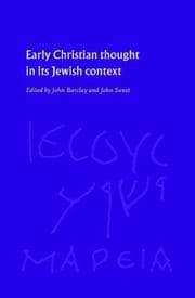 Tapa de Early Christian thought in its Jewish context