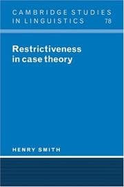 Tapa de Restrictiveness in case theory