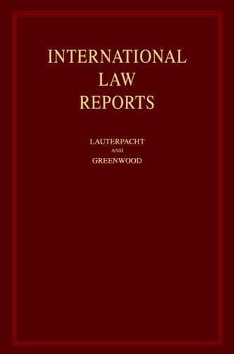Tapa de International Law Reports
