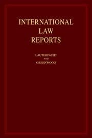 Tapa de International Law Reports