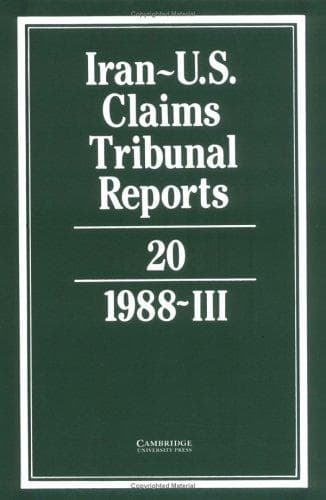 Tapa de Iran-U.S. Claims Tribunal Reports