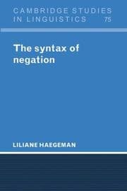 Tapa de The syntax of negation