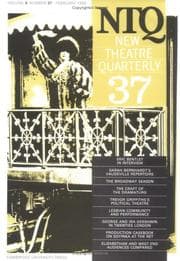 Tapa de New Theatre Quarterly 37
