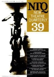 Tapa de New Theatre Quarterly 39