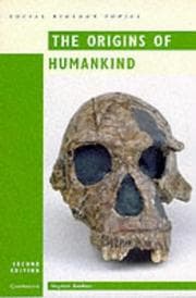 Tapa de The Origins of Humankind (Cambridge Social Biology Topics)