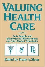 Tapa de Valuing health care