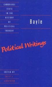 Tapa de Bayle--political writings