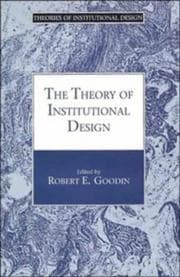 Tapa de The Theory of Institutional Design (Theories of Institutional Design)