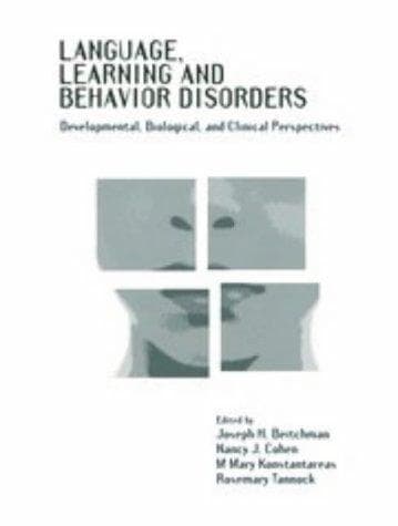 Tapa de Language, learning, and behavior disorders