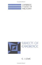 Tapa de Subjects of experience