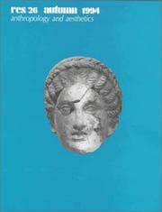 Tapa de RES: Anthropology and Aesthetics (Res: Anthropology and Aesthetics)