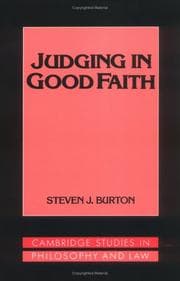 Tapa de Judging in Good Faith (Cambridge Studies in Philosophy and Law)