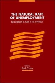 Tapa de The Natural rate of unemployment