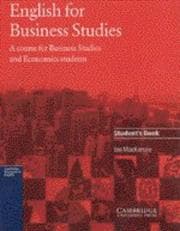 Tapa de English for Business Studies Student's book
