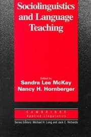 Tapa de Sociolinguistics and language teaching