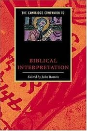 Tapa de The Cambridge companion to biblical interpretation