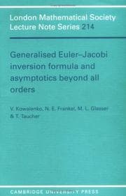 Tapa de Generalised Euler-Jacobi inversion formula and asymptotics beyond all orders