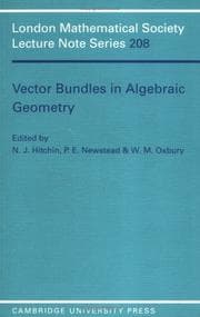 Tapa de Vector bundles in algebraic geometry