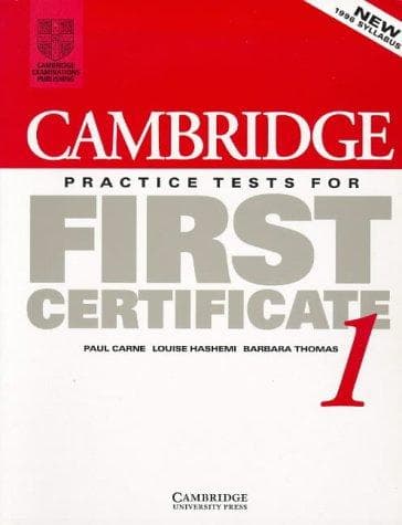 Tapa de Cambridge Practice Tests for First Certificate 1