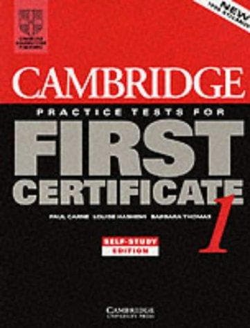 Tapa de Cambridge practice tests for first certificate 1
