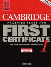 Tapa de Cambridge practice tests for first certificate 1