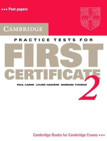 Tapa de Cambridge Practice Tests for First Certificate 2
