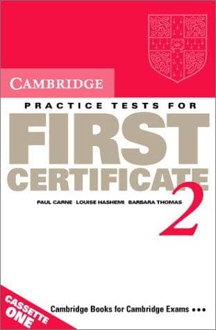 Tapa de Cambridge practice tests for first certificate