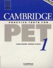 Tapa de Cambridge practice tests for PET 1
