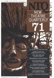 Tapa de New Theatre Quarterly