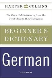 Tapa de HarperCollins Beginner's German Dictionary