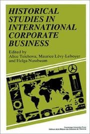 Tapa de Historical Studies in International Corporate Business