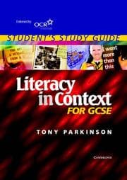 Tapa de Literacy in Context for GCSE Student's Study Guide (Literacy in Context)