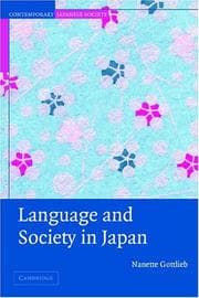 Tapa de Language and Society in Japan (Contemporary Japanese Society)