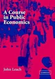 Tapa de A Course in Public Economics