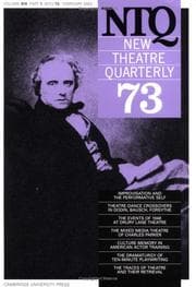 Tapa de New Theatre Quarterly 73
