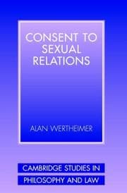 Tapa de Consent to Sexual Relations (Cambridge Studies in Philosophy and Law)