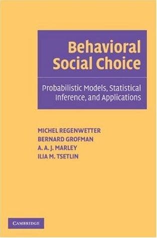 Tapa de Behavioral Social Choice
