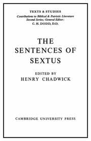 Tapa de The Sentences of Sextus