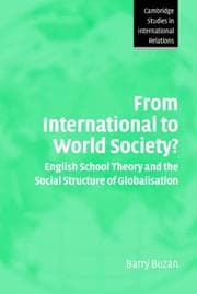 Tapa de From International to World Society?
