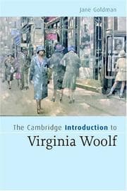 Tapa de The Cambridge Introduction to Virginia Woolf (Cambridge Introductions to Literature)