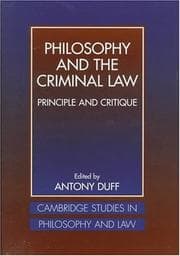 Tapa de Philosophy and the criminal law