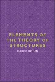 Tapa de Elements of the Theory of Structures