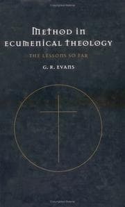 Tapa de Method in ecumenical theology